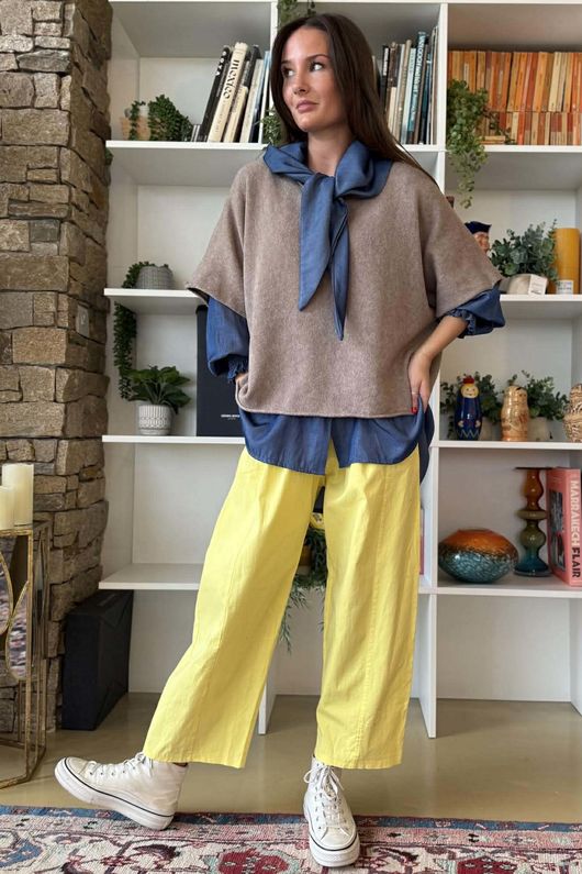 Gaberdine Barrel Pant Lemonade 